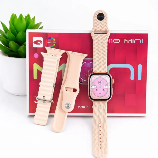 Smartwatch H10 Mini AMOLED 41mm Bluetooth Llamadas + 3 Correas Compatible iPhone y Android