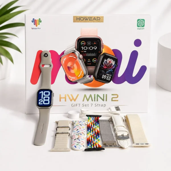 Smartwatch HW Mini 2 AMOLED 41mm + 7 Correas | Llamadas Bluetooth y Monitoreo de Salud